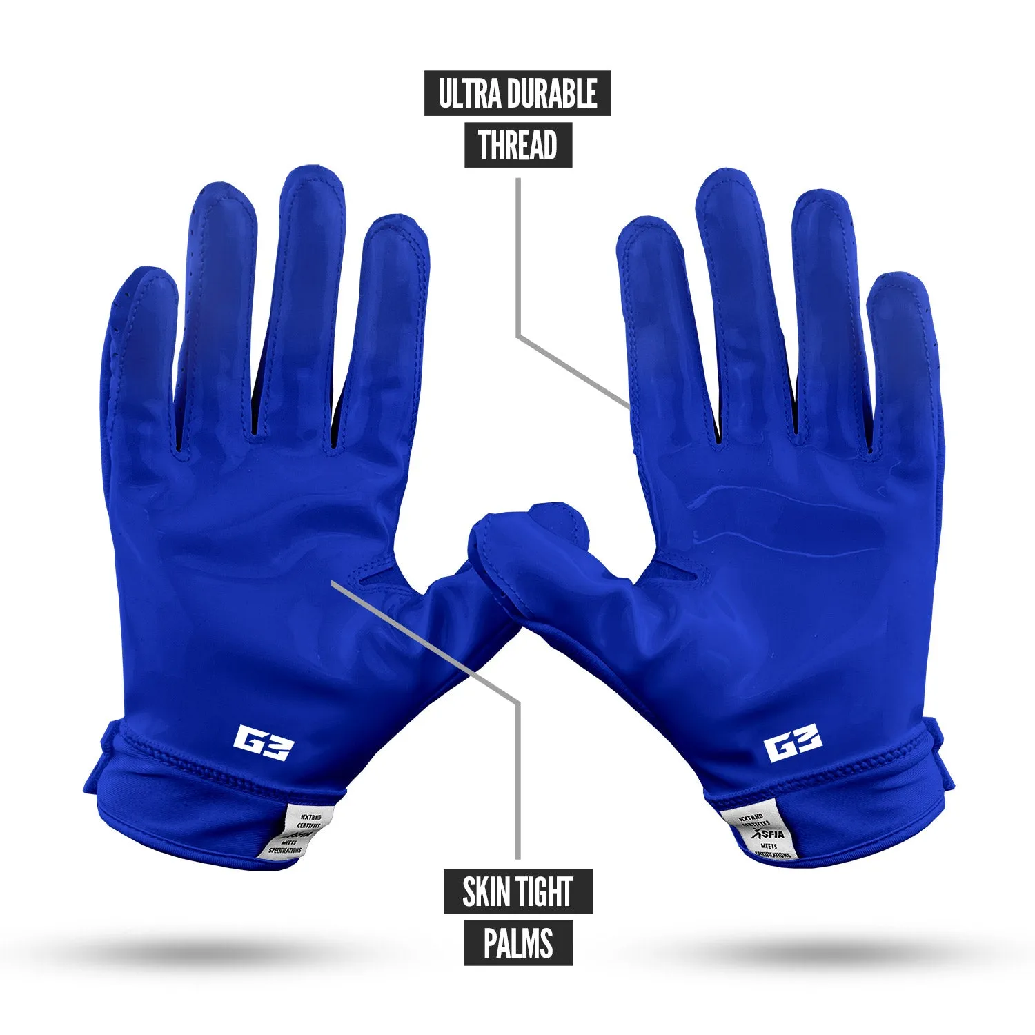 NXTRND G3 Padded Football Gloves Blue