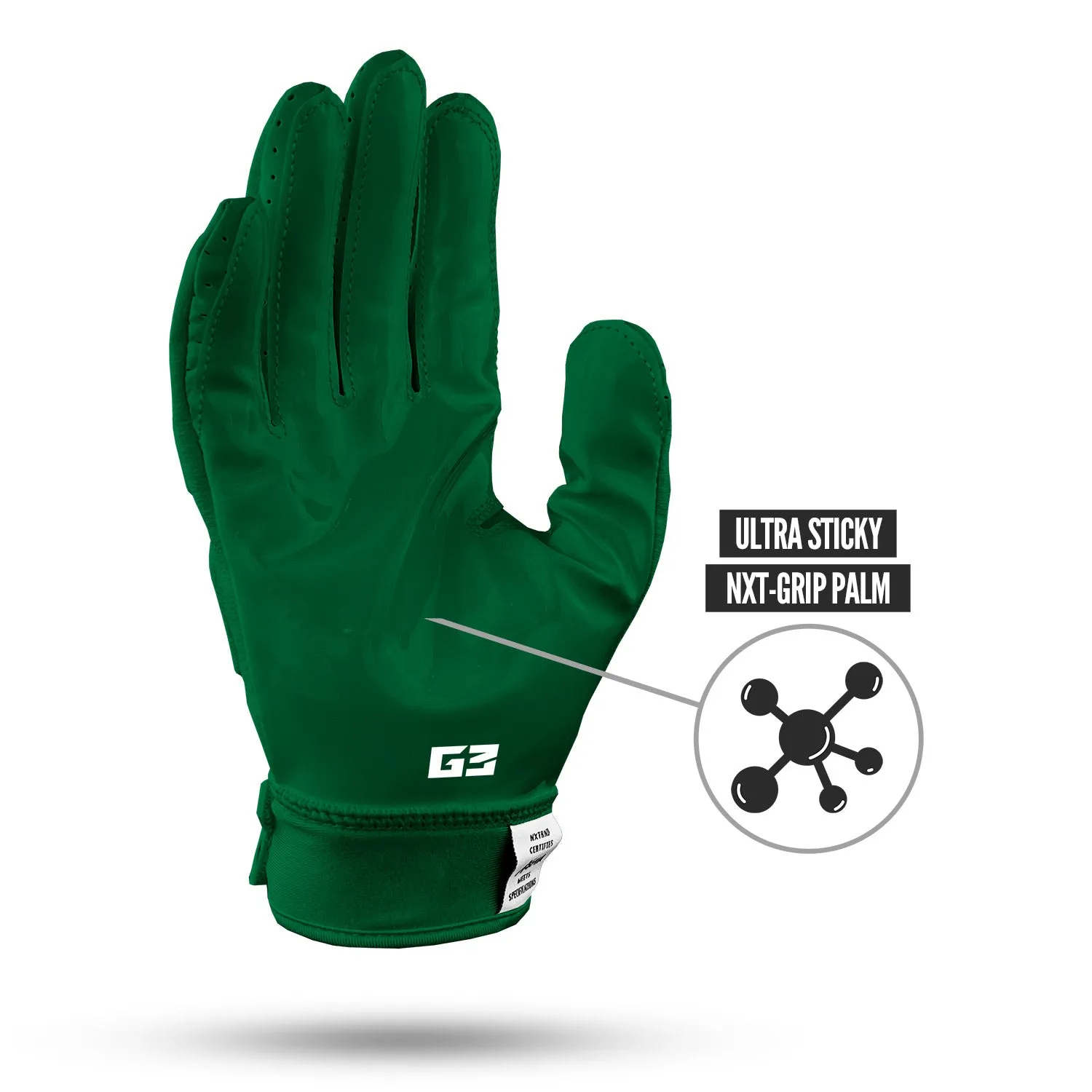 NXTRND G3 Padded Football Gloves Dark Green