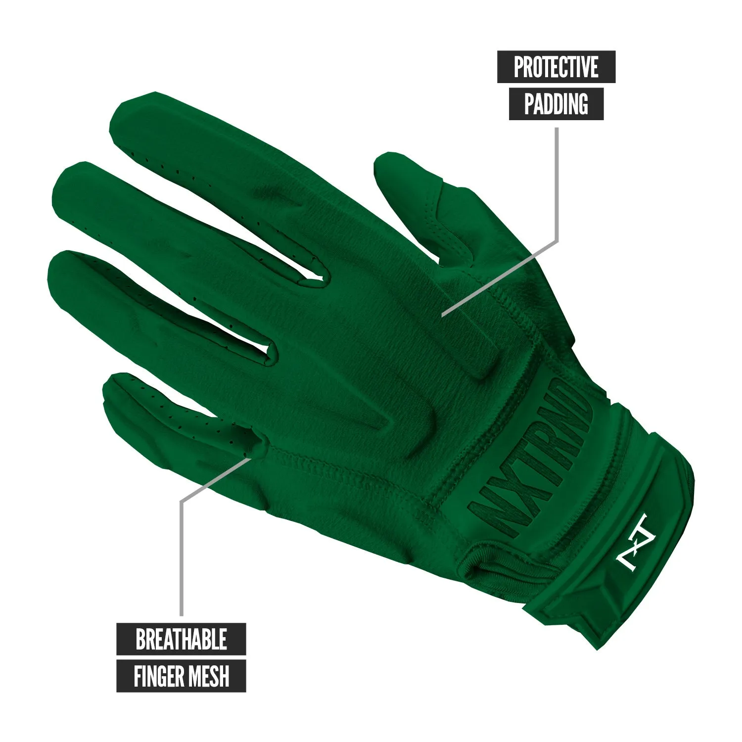 NXTRND G3 Padded Football Gloves Dark Green