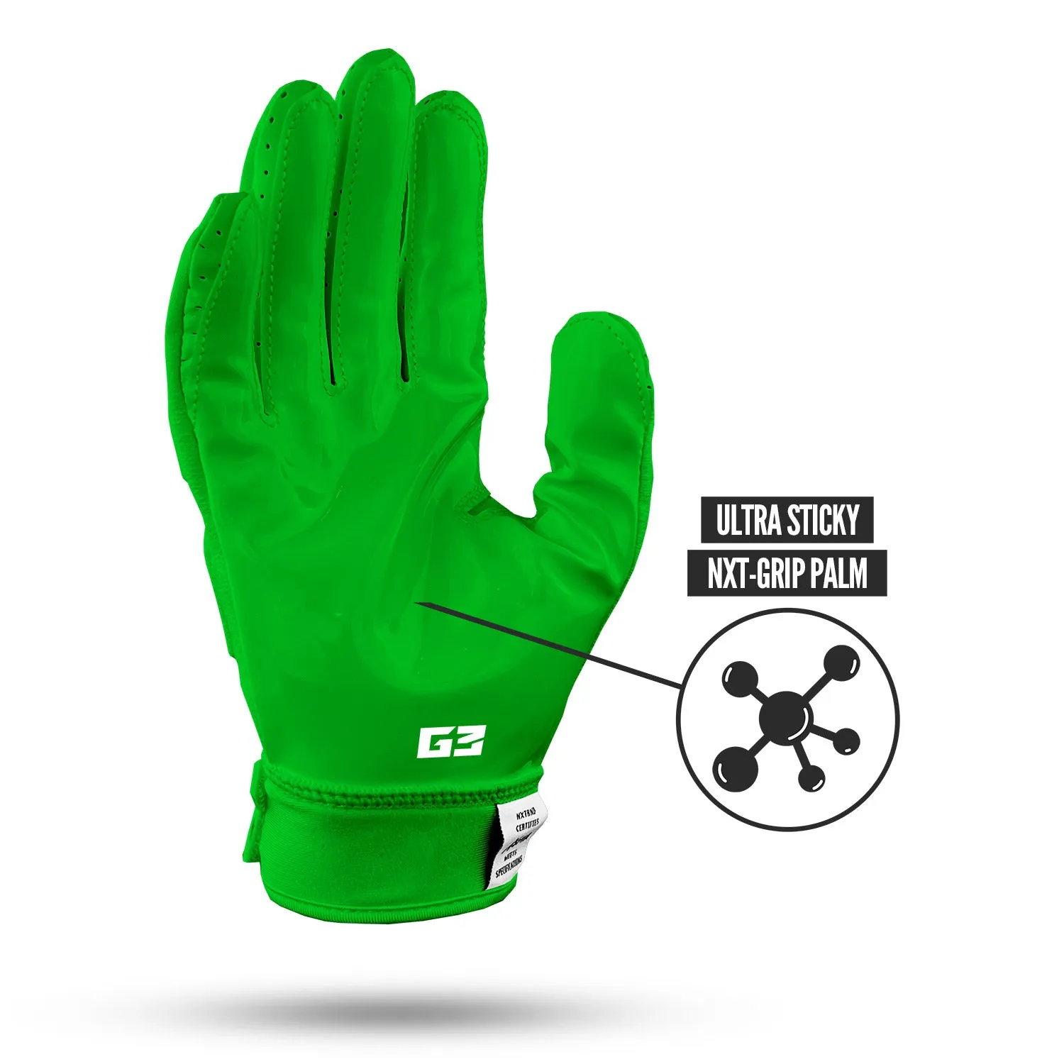 NXTRND G3 Padded Football Gloves Green