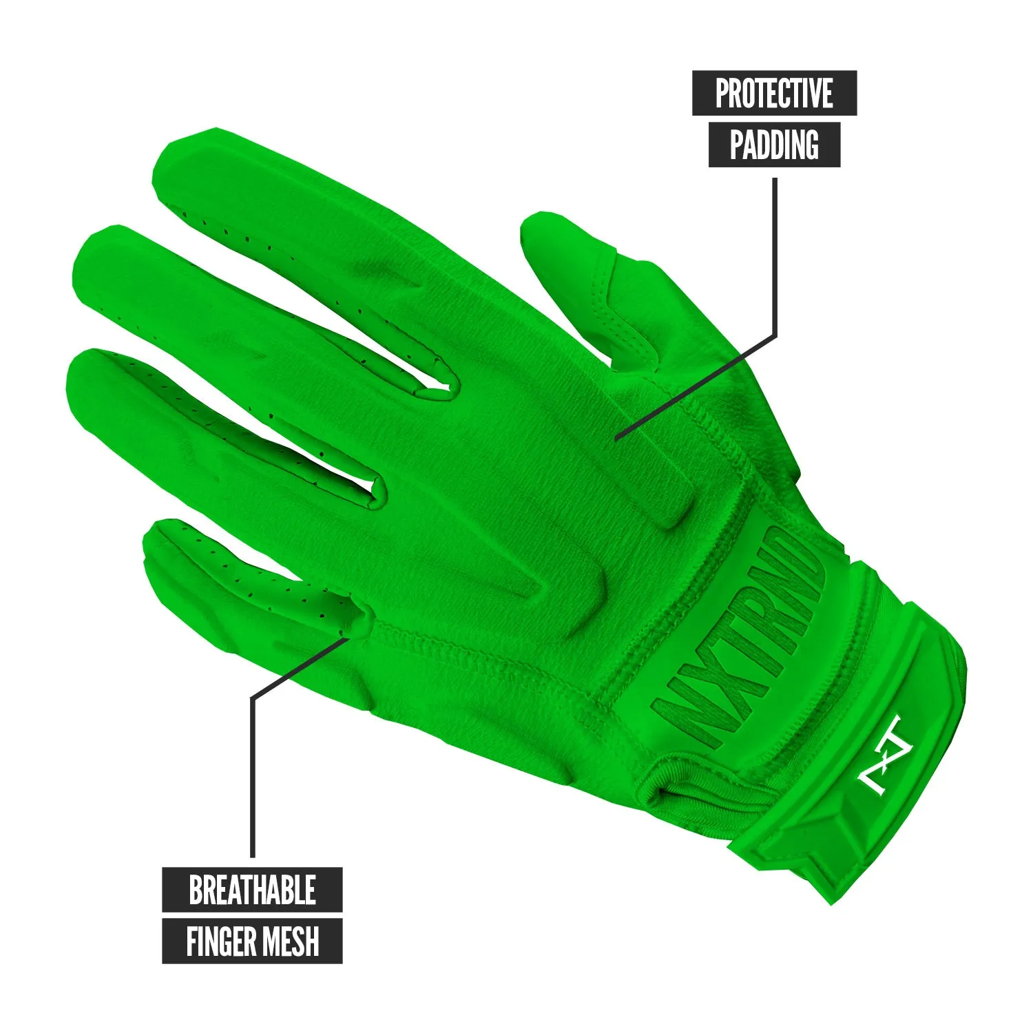 NXTRND G3 Padded Football Gloves Green