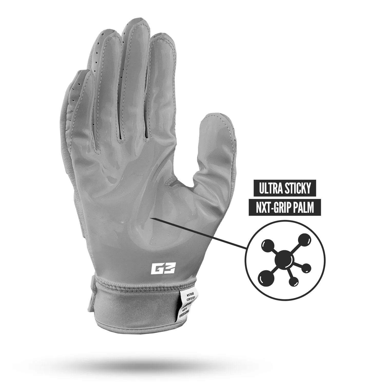 NXTRND G3 Padded Football Gloves Grey