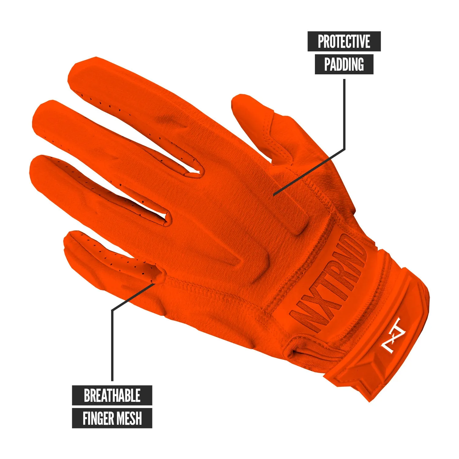 NXTRND G3 Padded Football Gloves Orange