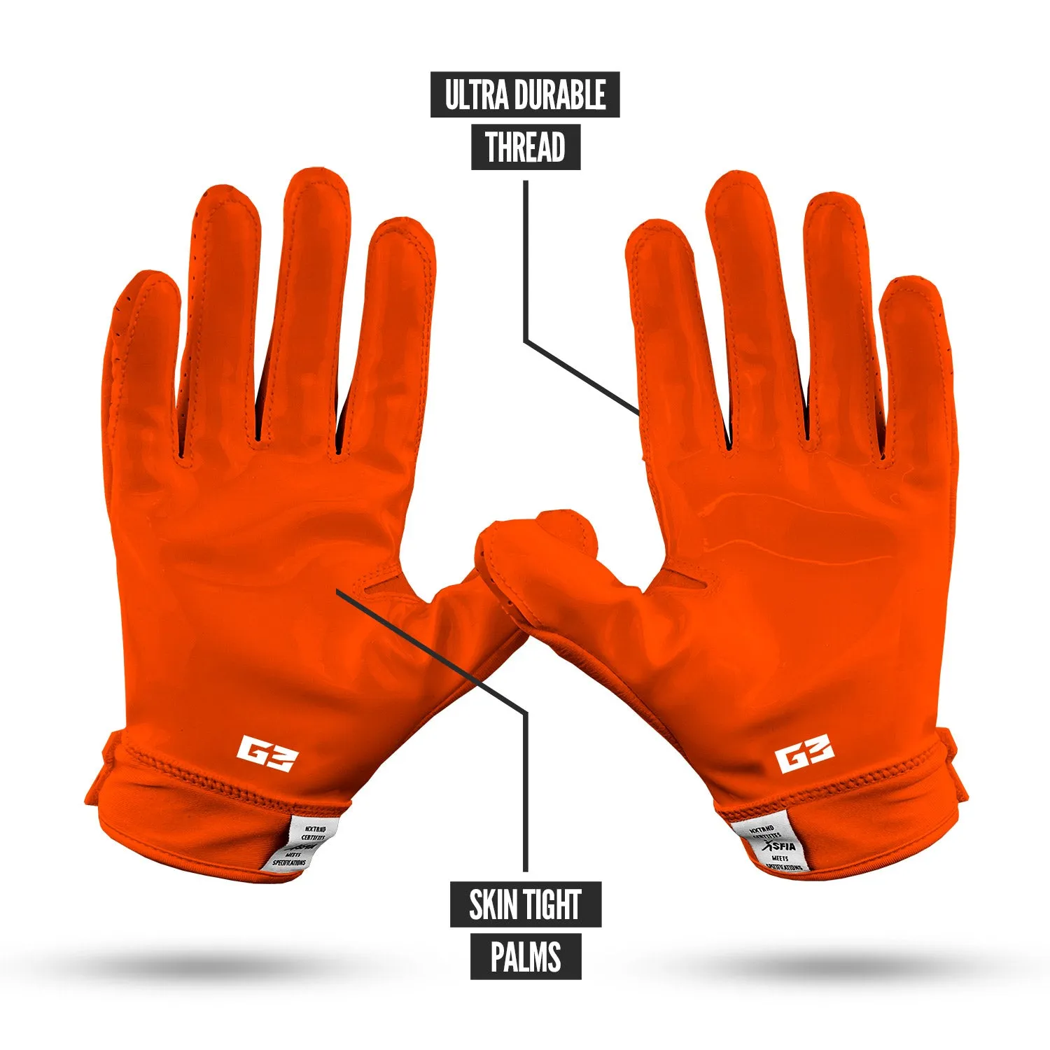 NXTRND G3 Padded Football Gloves Orange