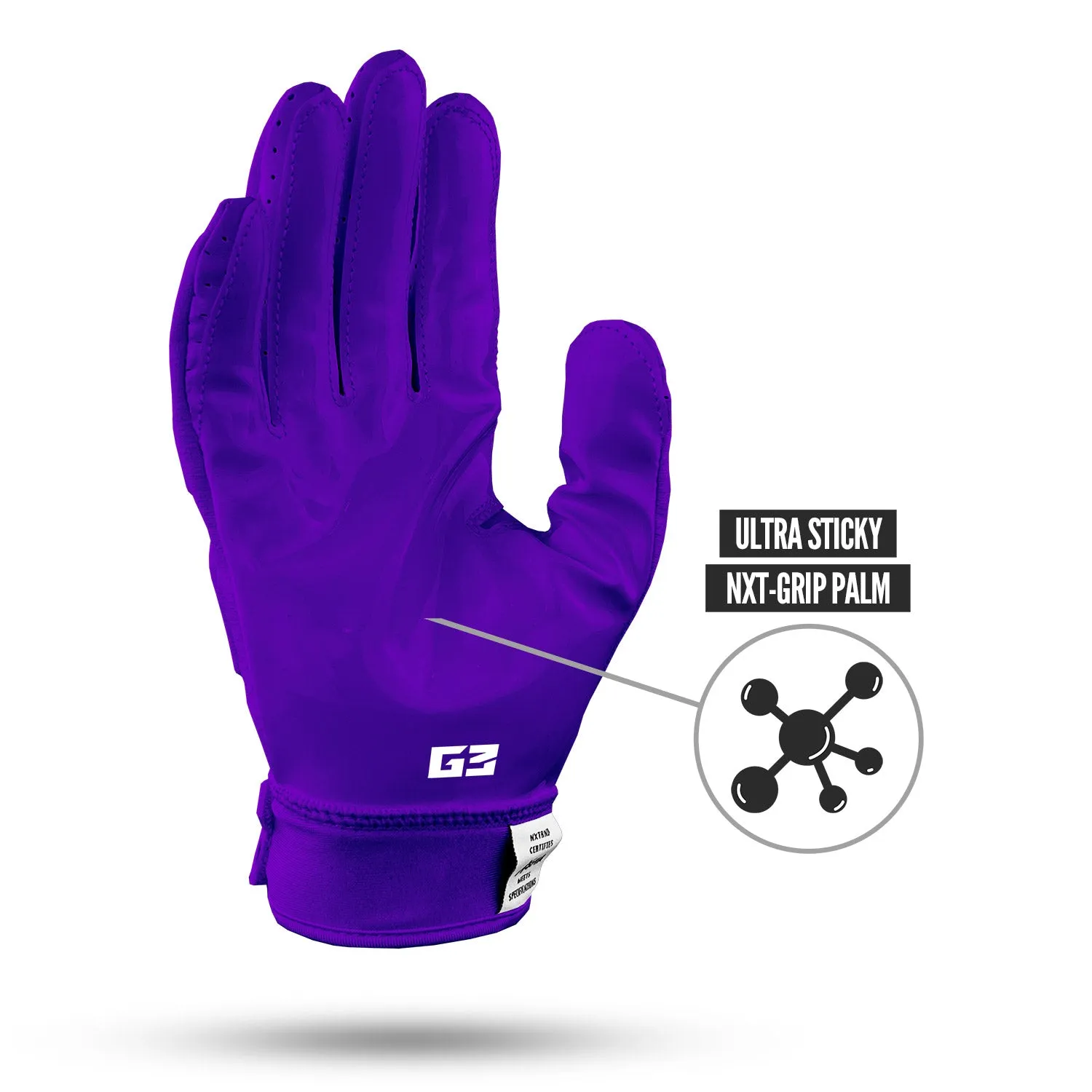 NXTRND G3 Padded Football Gloves Purple