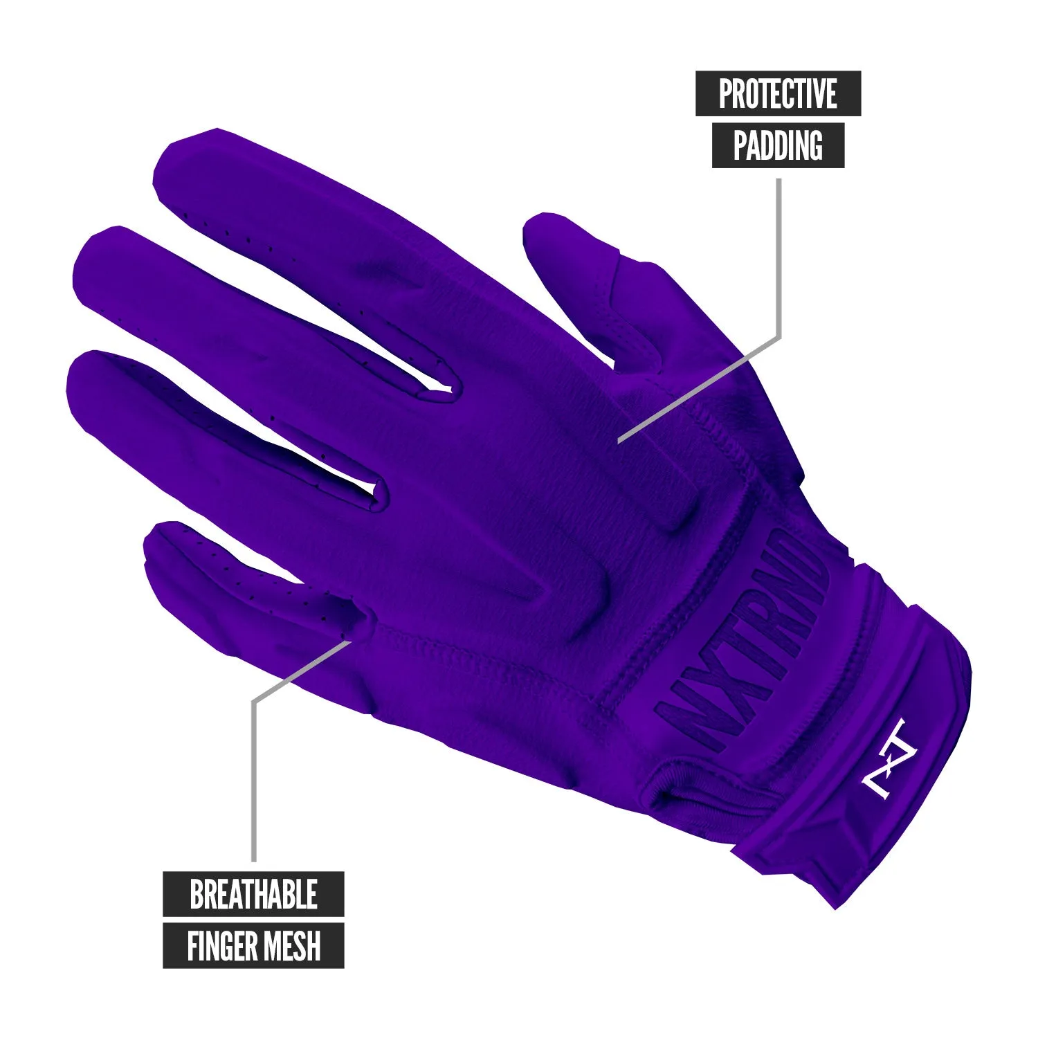 NXTRND G3 Padded Football Gloves Purple