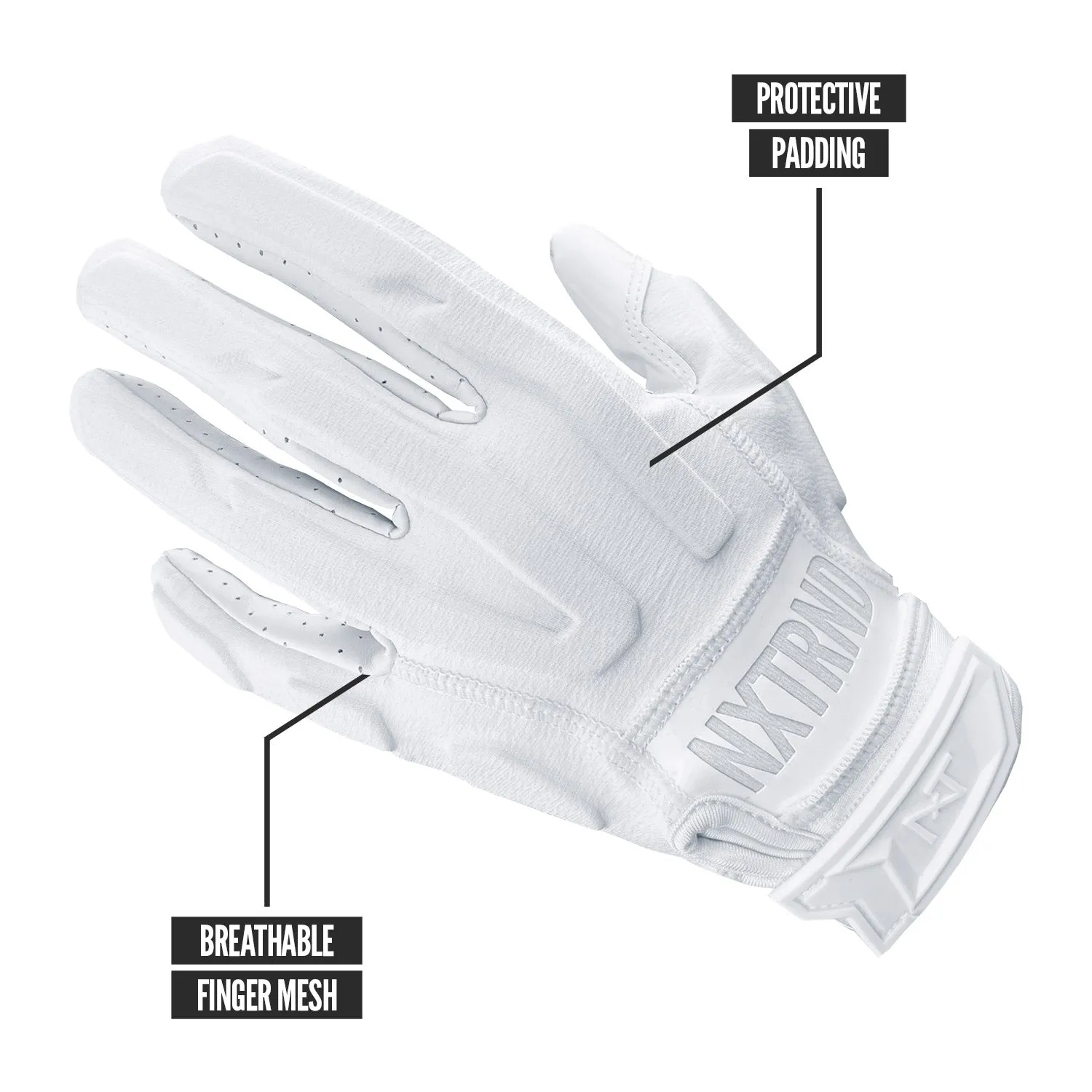 NXTRND G3 Padded Football Gloves White