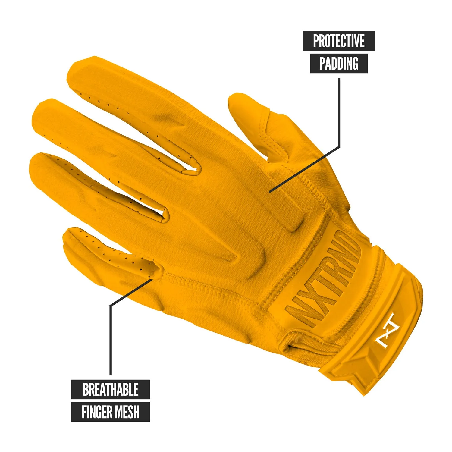 NXTRND G3 Padded Football Gloves Yellow