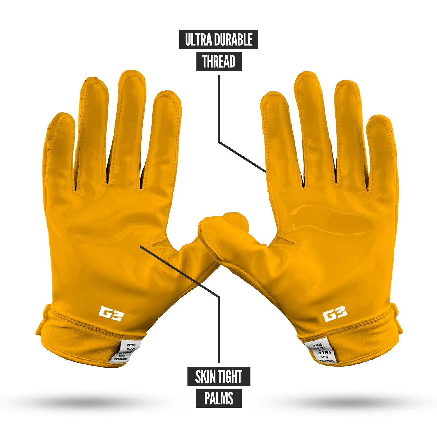 NXTRND G3 Padded Football Gloves Yellow