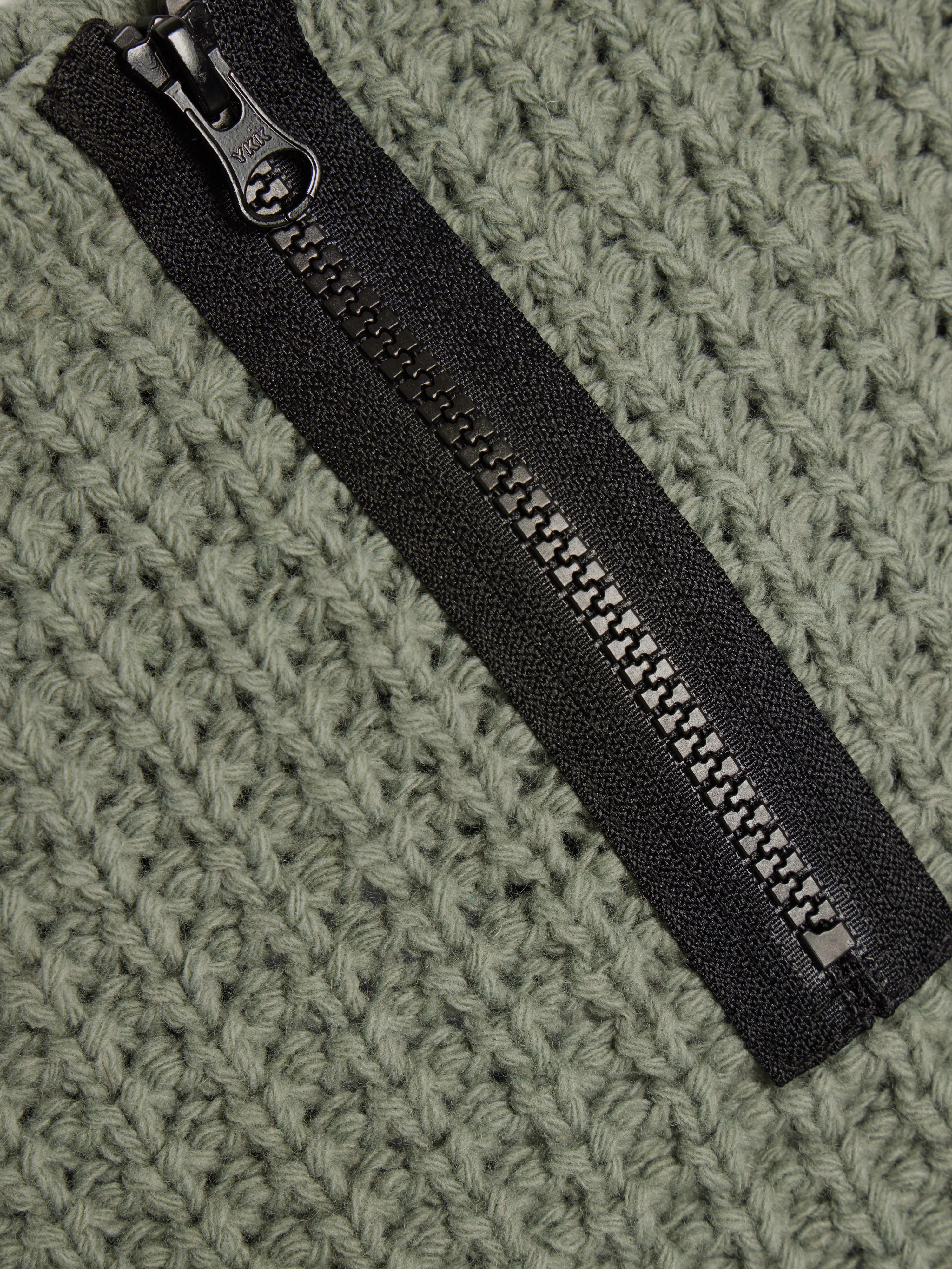 Patch Logo Wool Neck Warmer, Sage