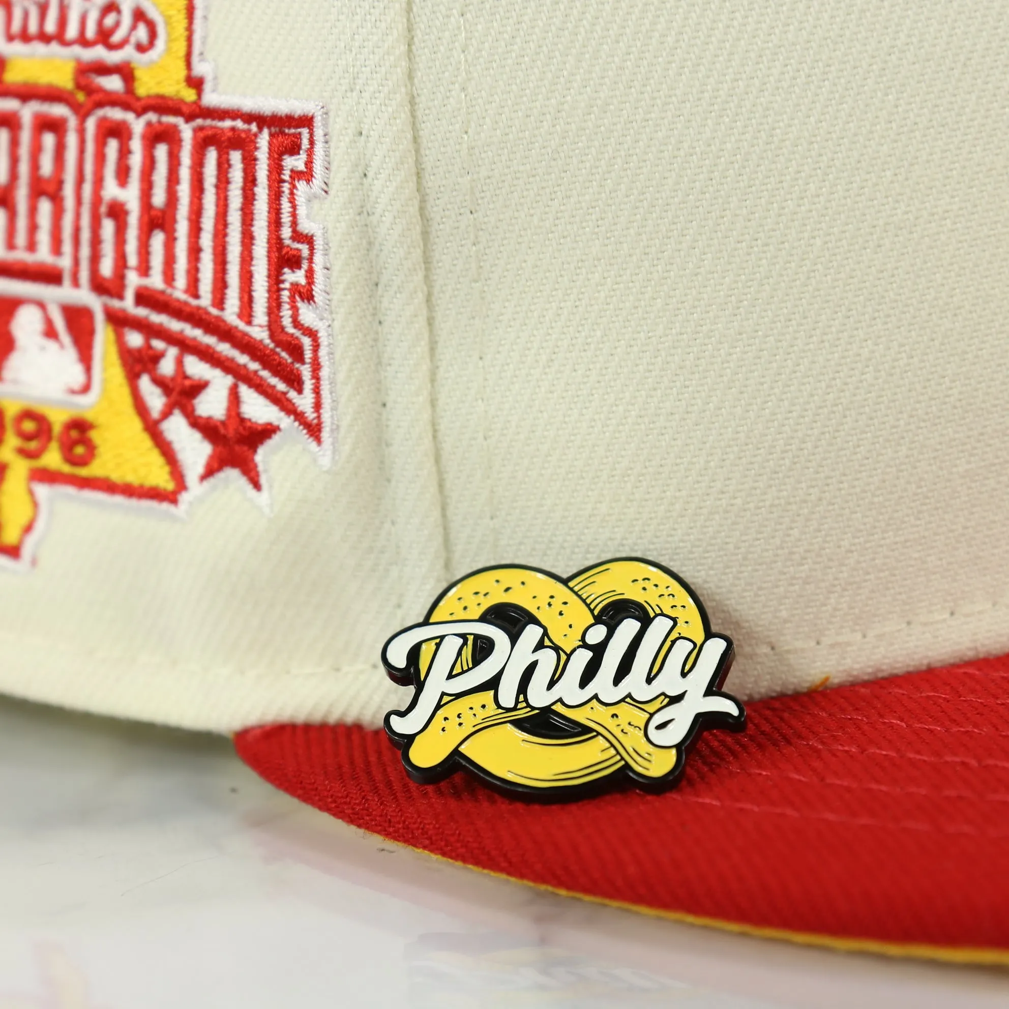 Philly Pretzel Fitted Cap Pin | Enamel Pin For Hat