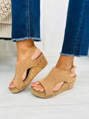 Pier Perfection Wedges In Camel Suede