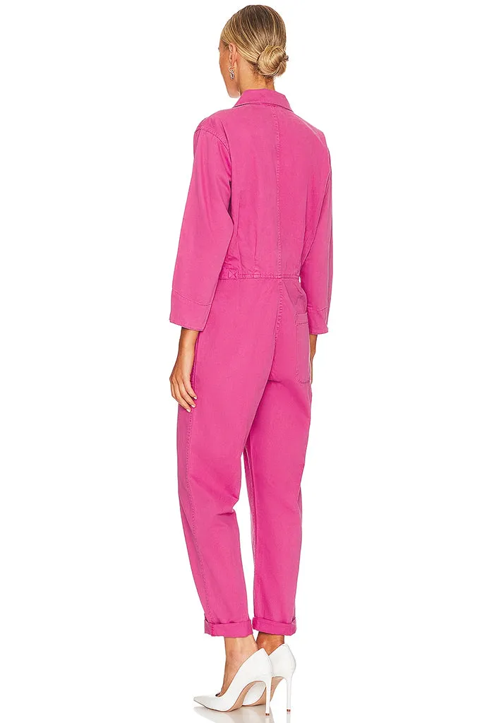 Pistola - Tanner Long Sleeve Jumpsuit - Fuchsia