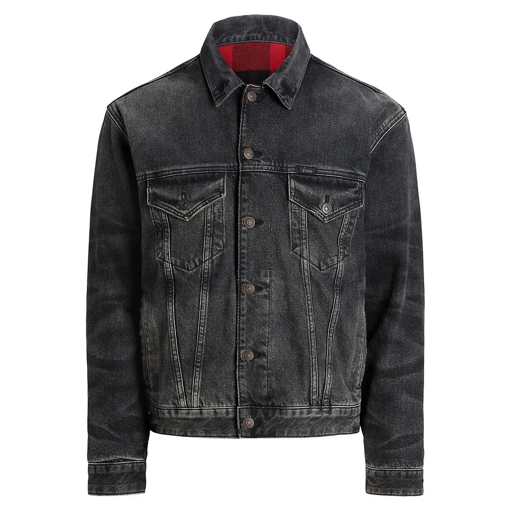 Polo Ralph Lauren Reversible Denim-Flannel Trucker Jacket