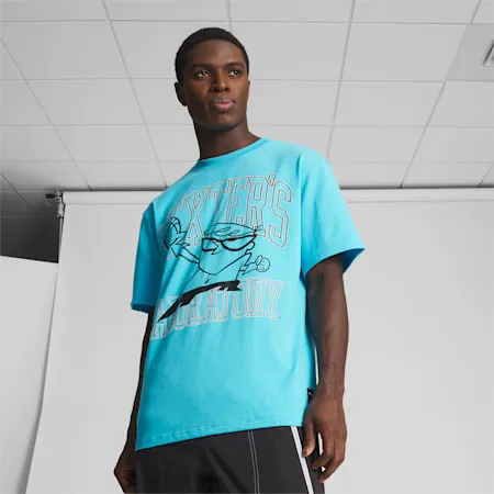 PUMA x DEXTER'S LABORATORY Men's Basketball Tee | Bright Aqua | PUMA Shoes | PUMA 