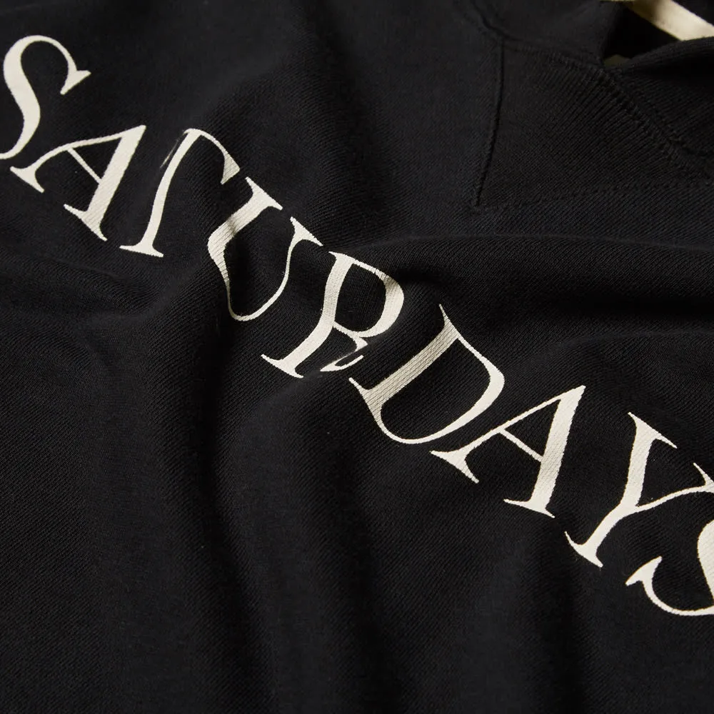 Saturdays Ditch Straight Serif Pullover HoodyBlack