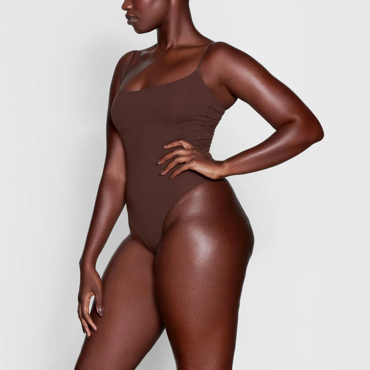 SKIMS FITS EVERYBODY Cami Bodysuit Cocoa - Dark Brown