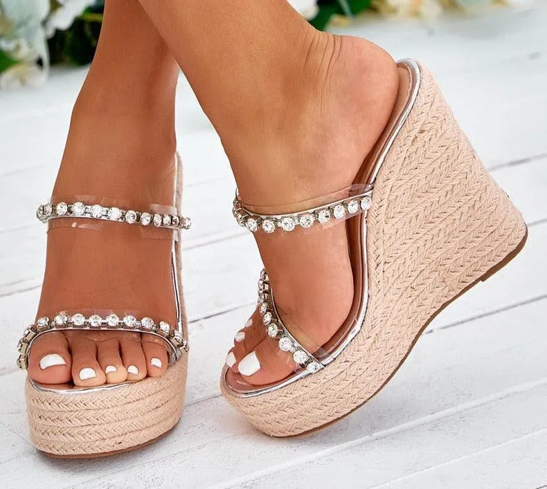 Summer Peep Toe Wedge Sandals