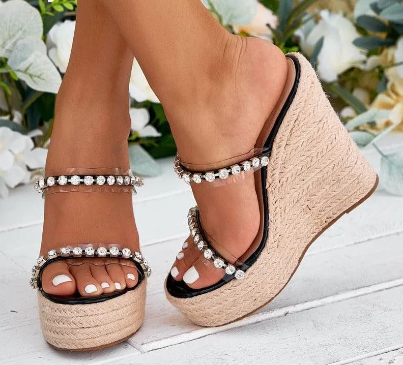 Summer Peep Toe Wedge Sandals