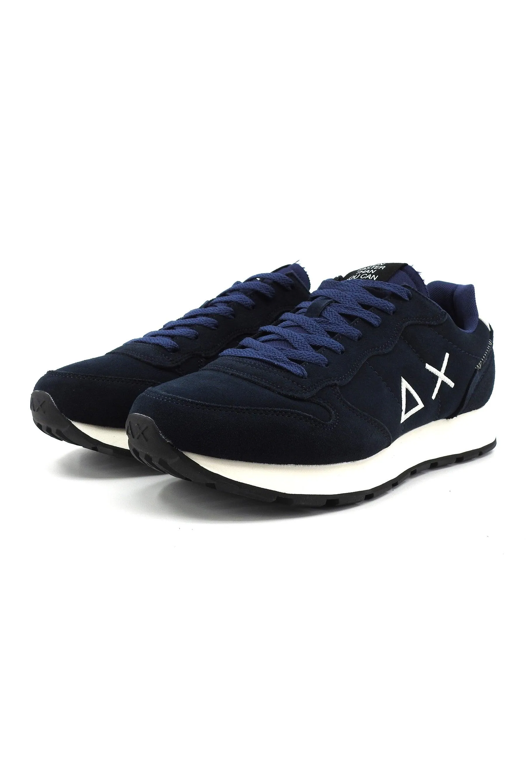 SUN68 Tom Suede Sneaker Uomo Navy Blue Z43106