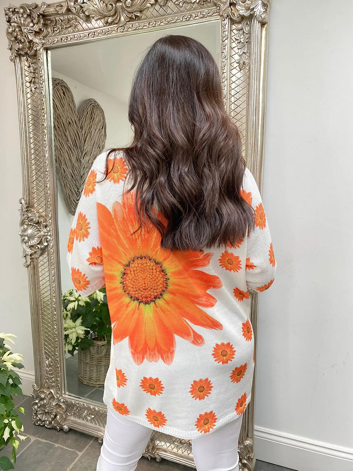 Sunflower Print Knitted Top Doris