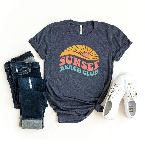 Sunset Beach Club Short Sleeve Graphic Tee