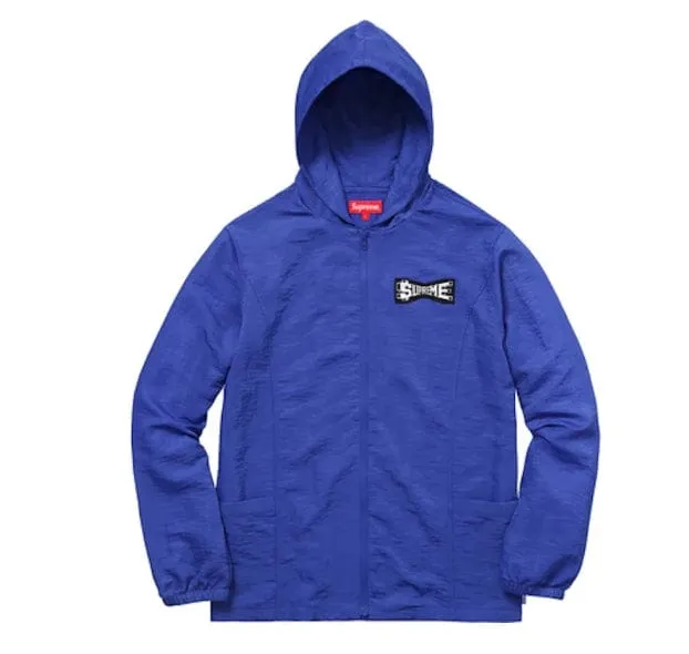 Supreme Skew Hooded Nylon Jacket - Blue