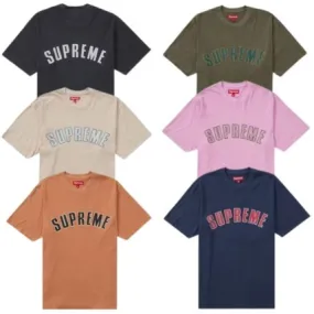 Supreme  |Unisex Street Style U-Neck Plain Cotton Short Sleeves