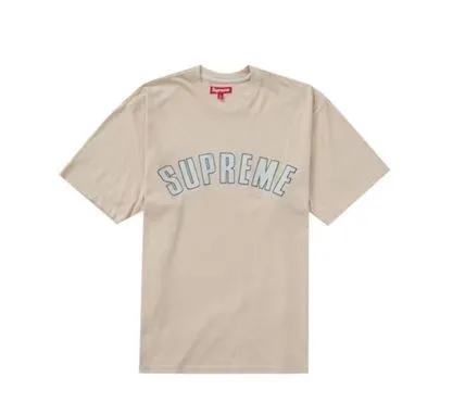 Supreme  |Unisex Street Style U-Neck Plain Cotton Short Sleeves