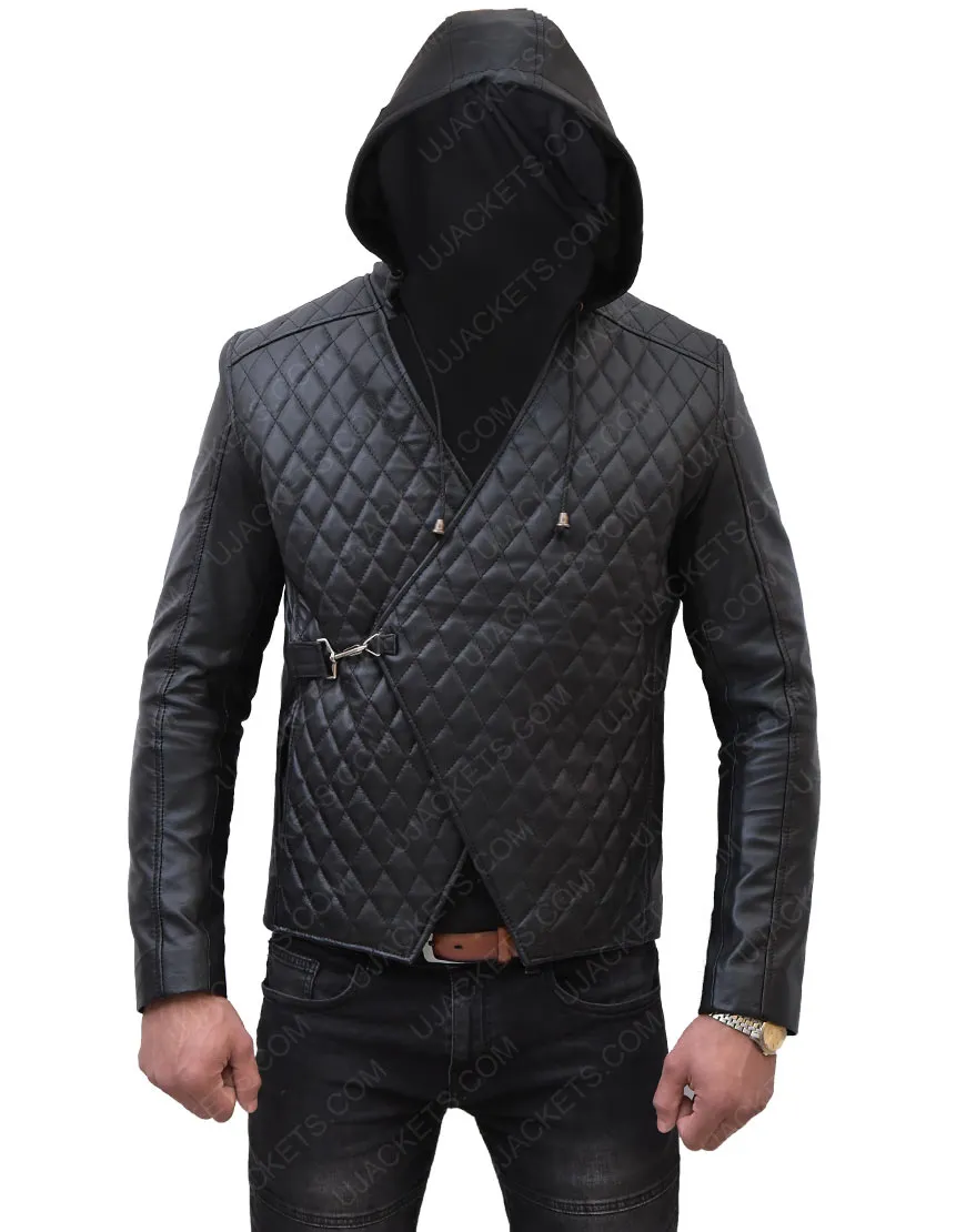 Taron Egerton Robin Hood Quilted Leather Jacket - Robin Hood Jacket