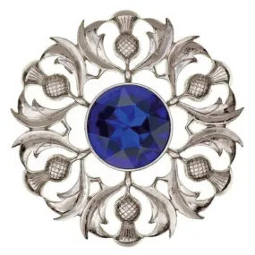 Thistle Plaid Brooch (Sapphire Blue)