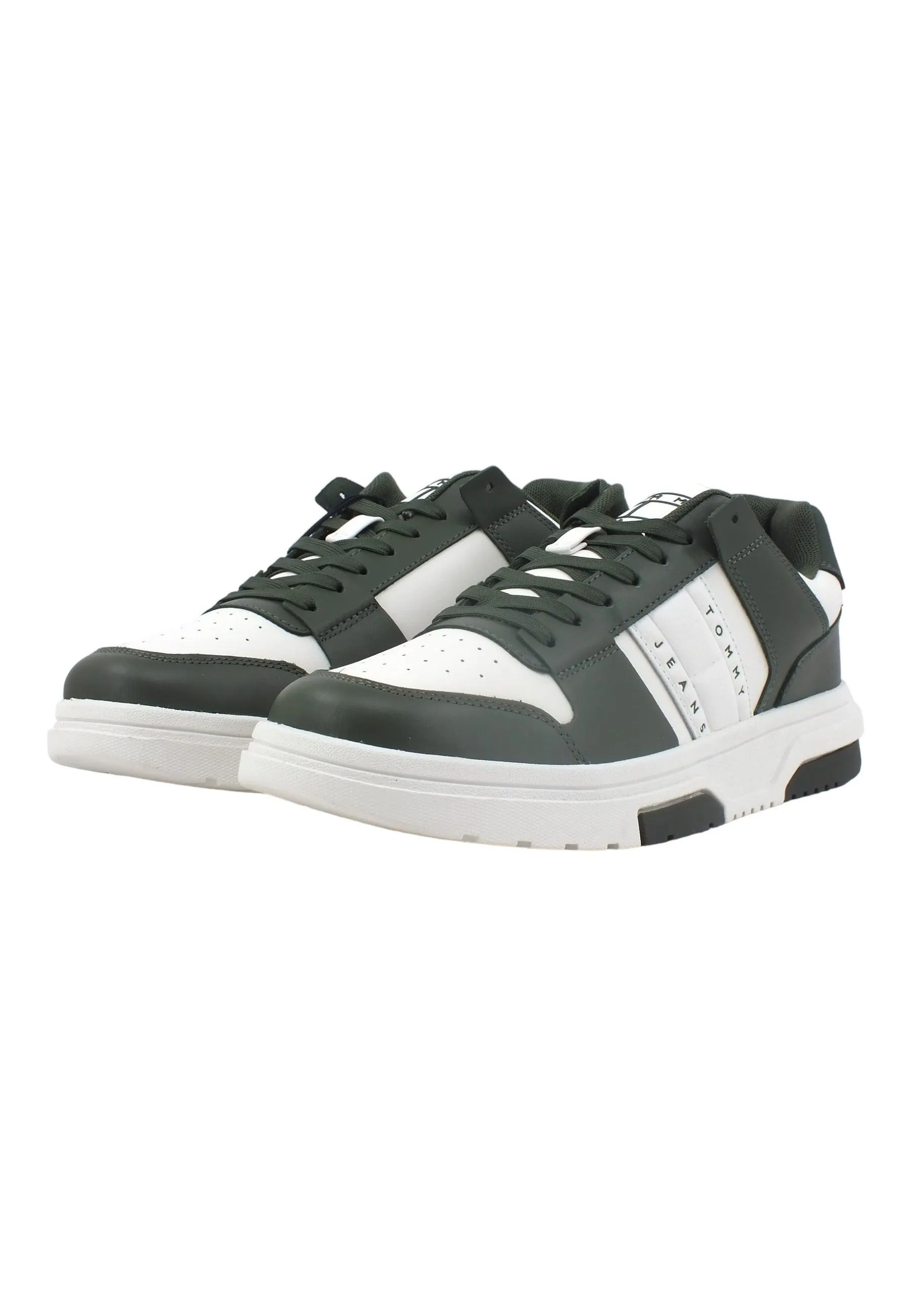 TOMMY HILFIGER Cupsole 2.0 Sneaker Uomo Pewter Green Ecru EM0EM01283