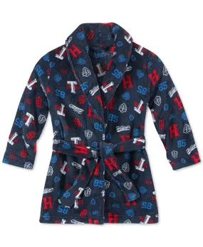 Tommy Hilfiger Little Boy's Printed Plush Robe Blue Size XX-Small