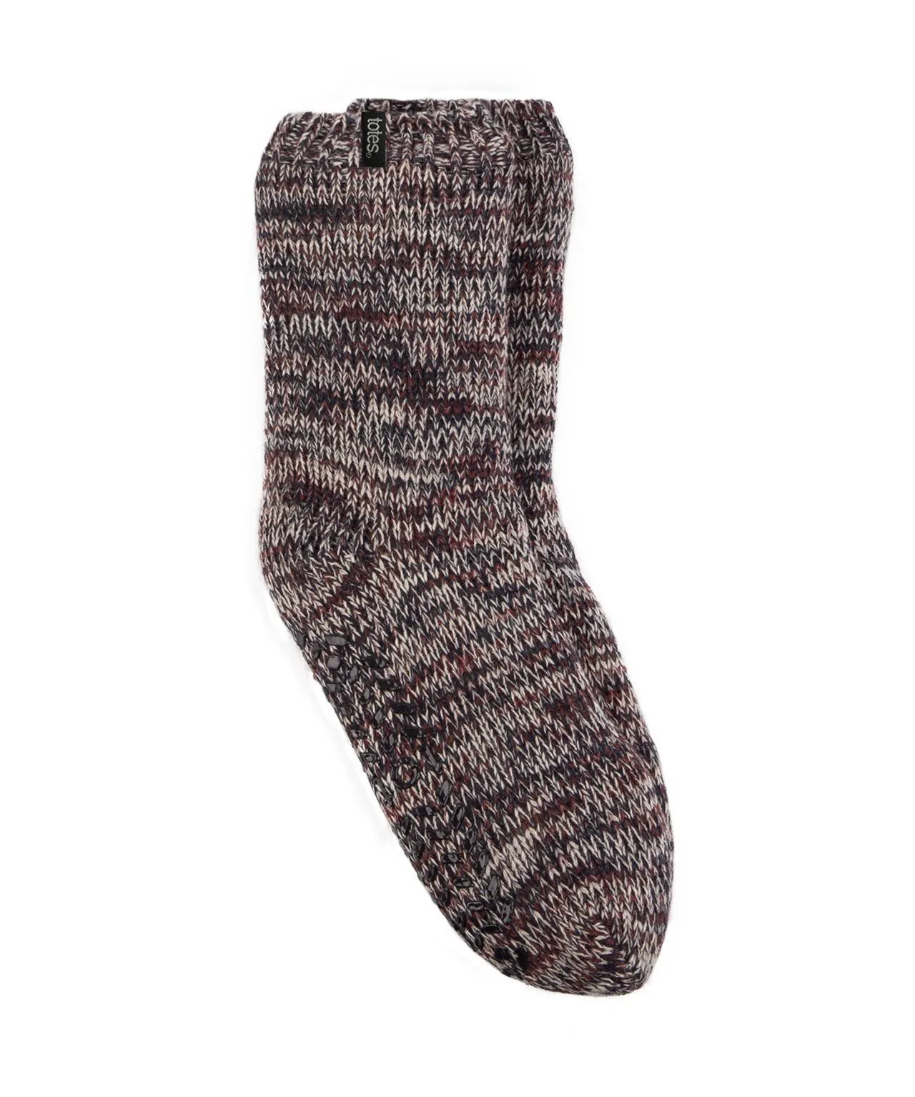 Totes Toasties Mens Chunky Twist Sherpa Lined Slipper Socks