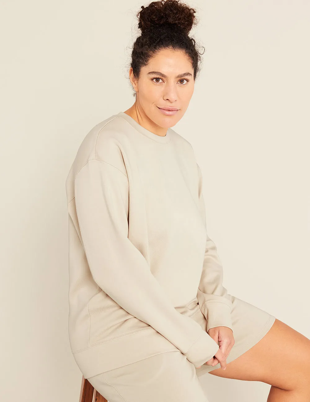 Unisex Crew Neck Sweater - Sand