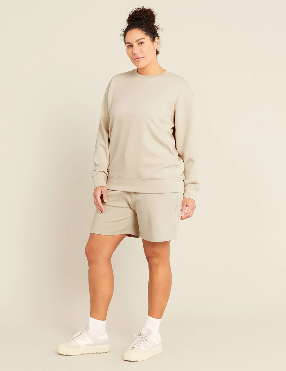 Unisex Crew Neck Sweater - Sand