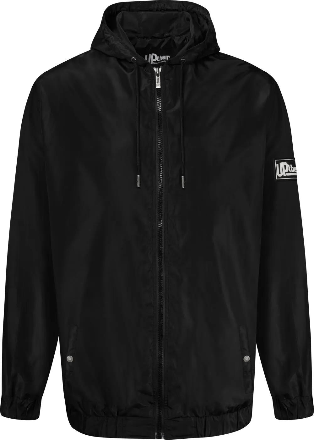 Uptheir Fade Away Zip Through Lightweight Jacket - Black