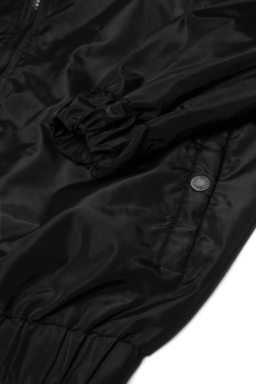 Uptheir Fade Away Zip Through Lightweight Jacket - Black