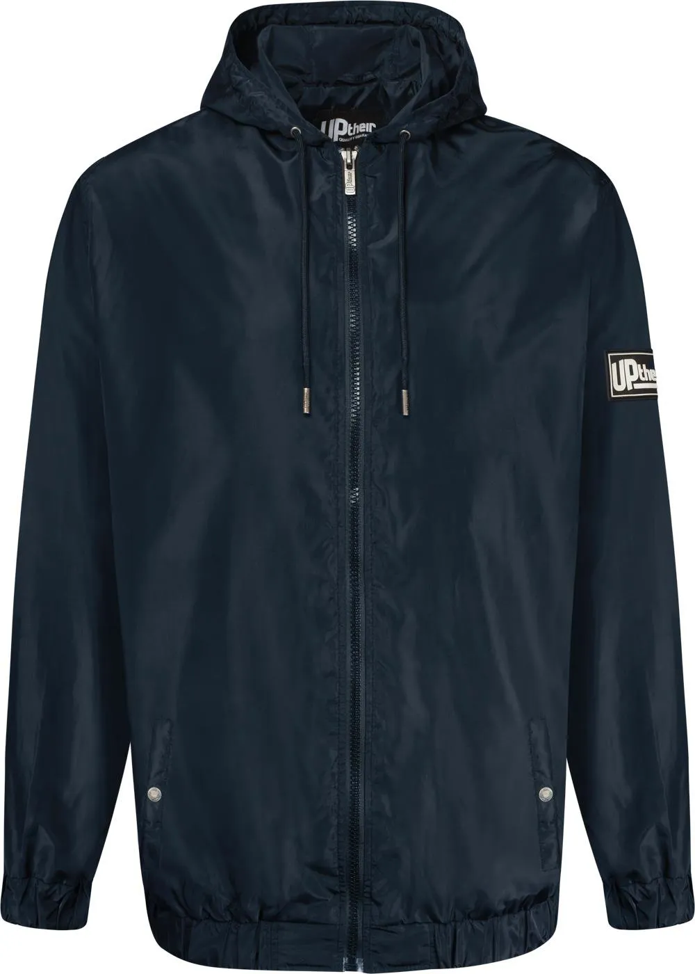 Uptheir Fade Away Zip Through Lightweight Jacket - Navy