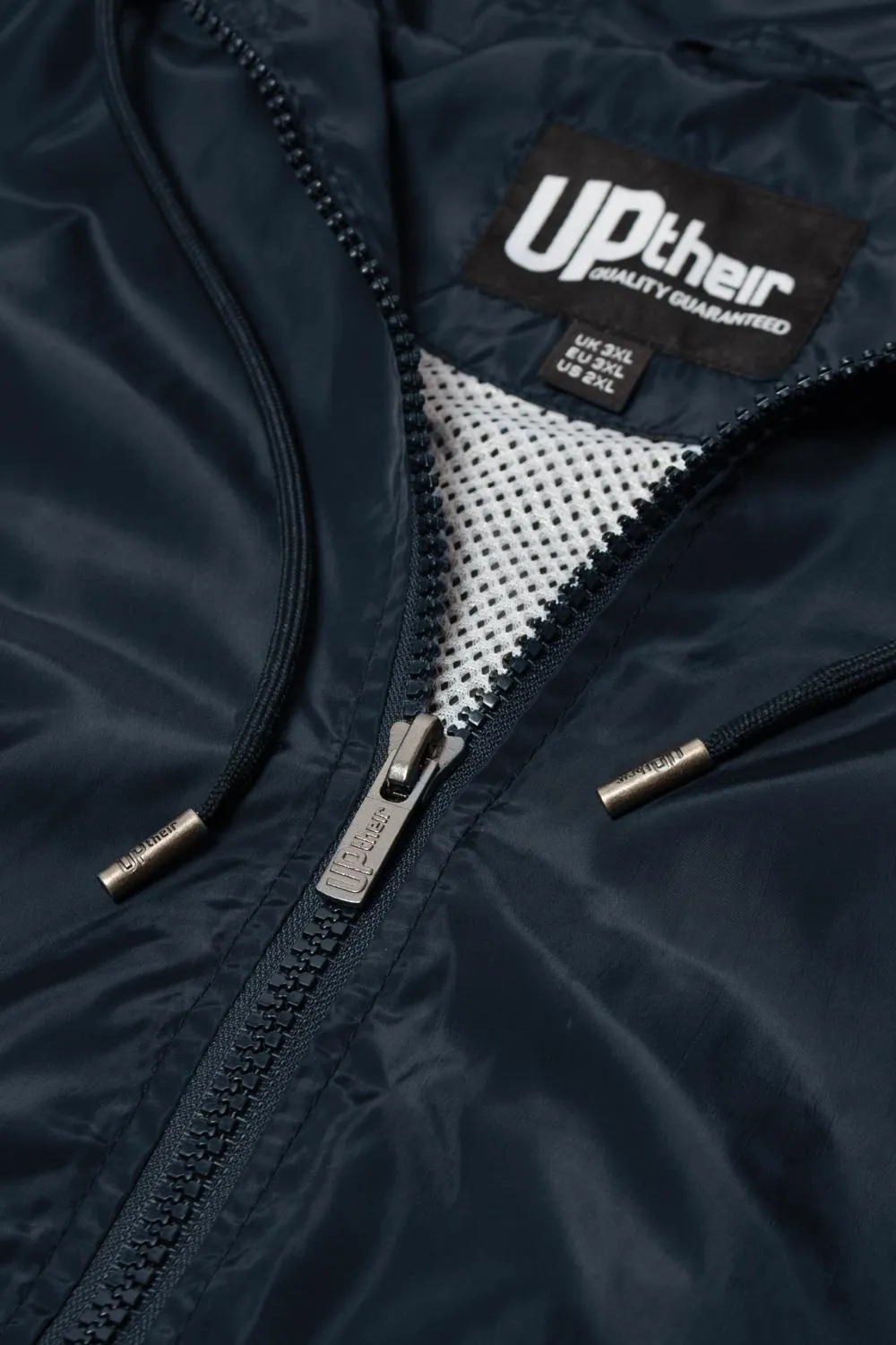 Uptheir Fade Away Zip Through Lightweight Jacket - Navy