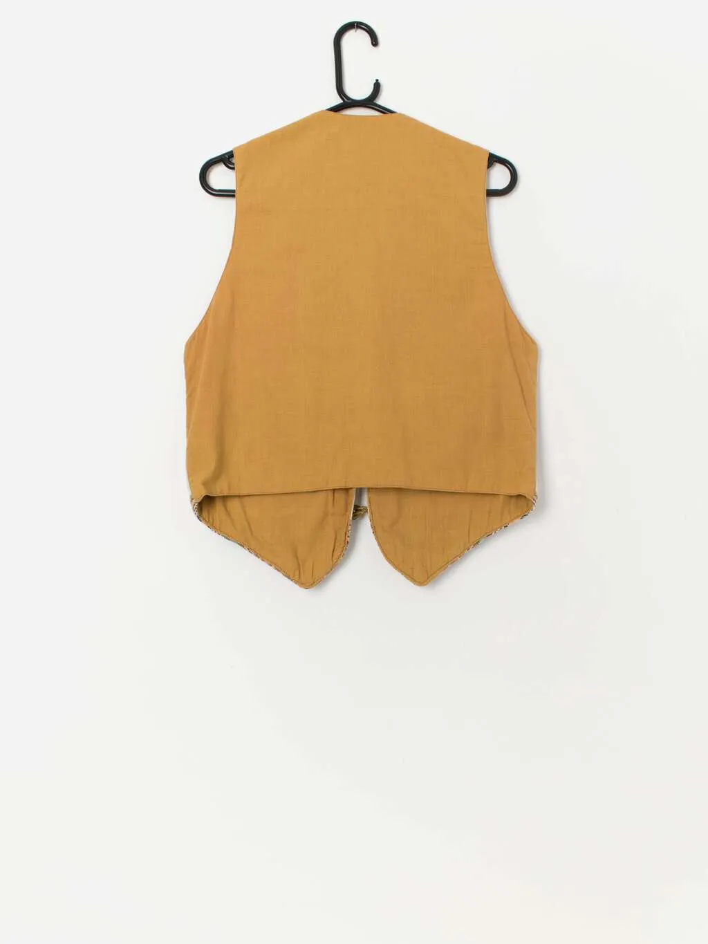 Vintage leather woven waistcoat, western style vest – Medium