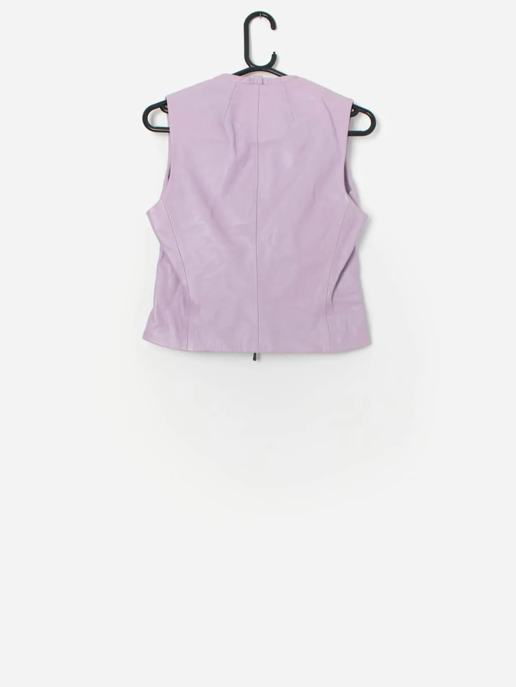 Vintage pink leather waistcoat by Karen Millen – Small