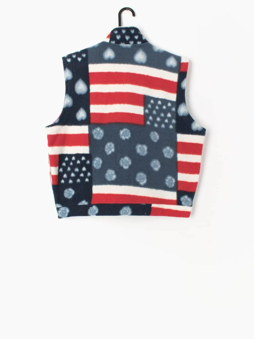 Vintage stars and stripes USA fleece vest waistcoat – Small / Medium