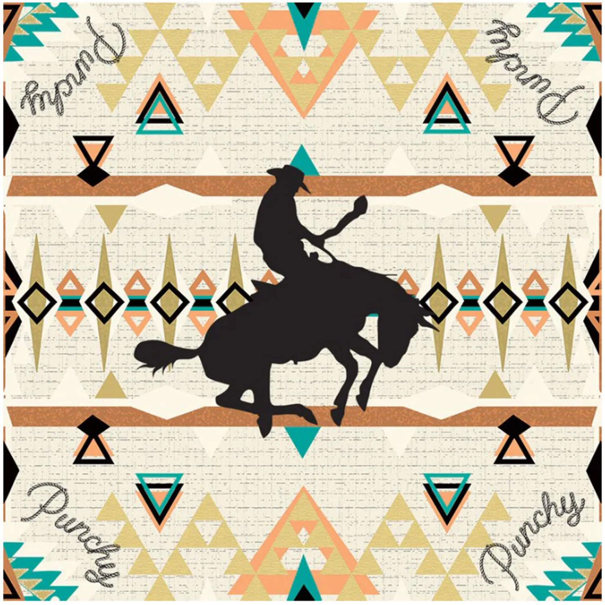 Wild Rag Punchy Bronc Cream Aztec