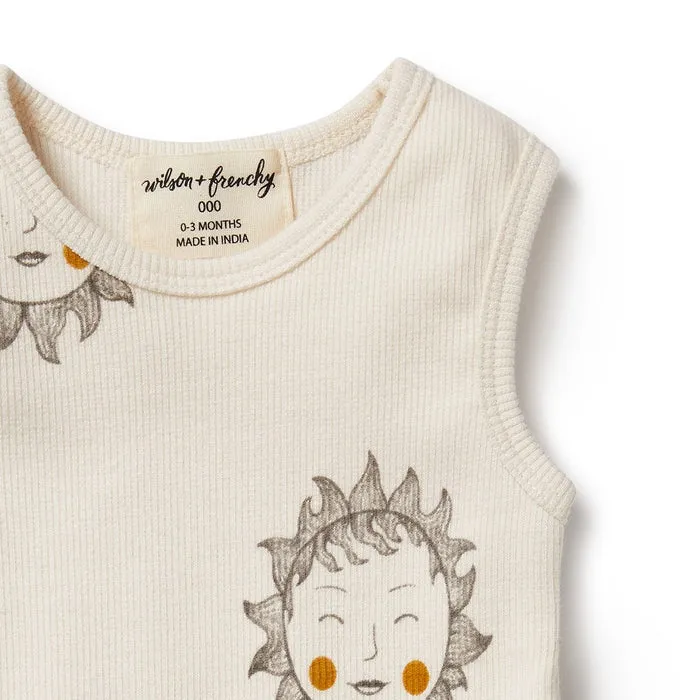 Wilson & Frenchy Shine On Me Organic Ruffle Bodysuit